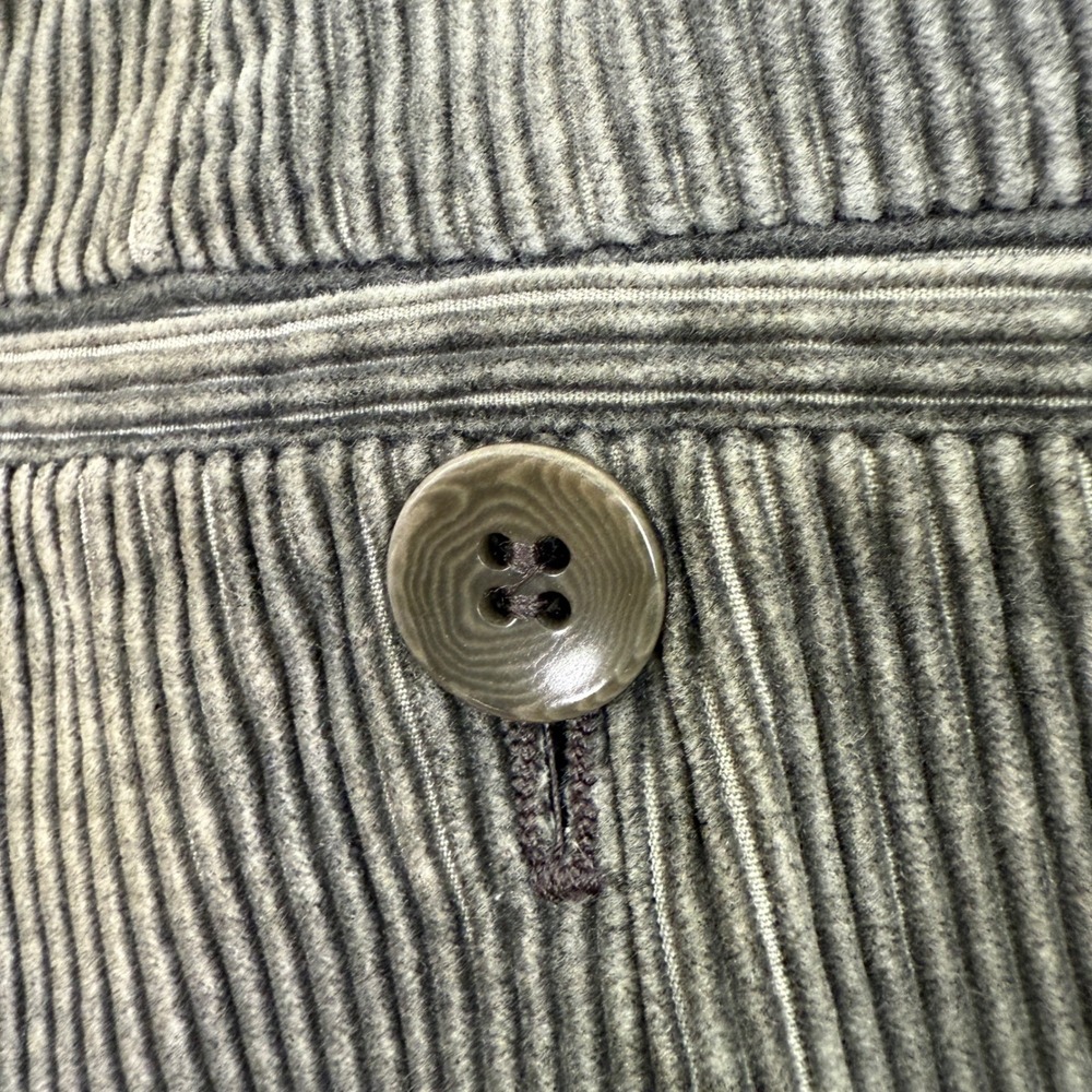 FEDELI Mens Corduroy Pants W: 32 Gray Pleated‎ Front Made in Italy $750 - Picture 4 of 7